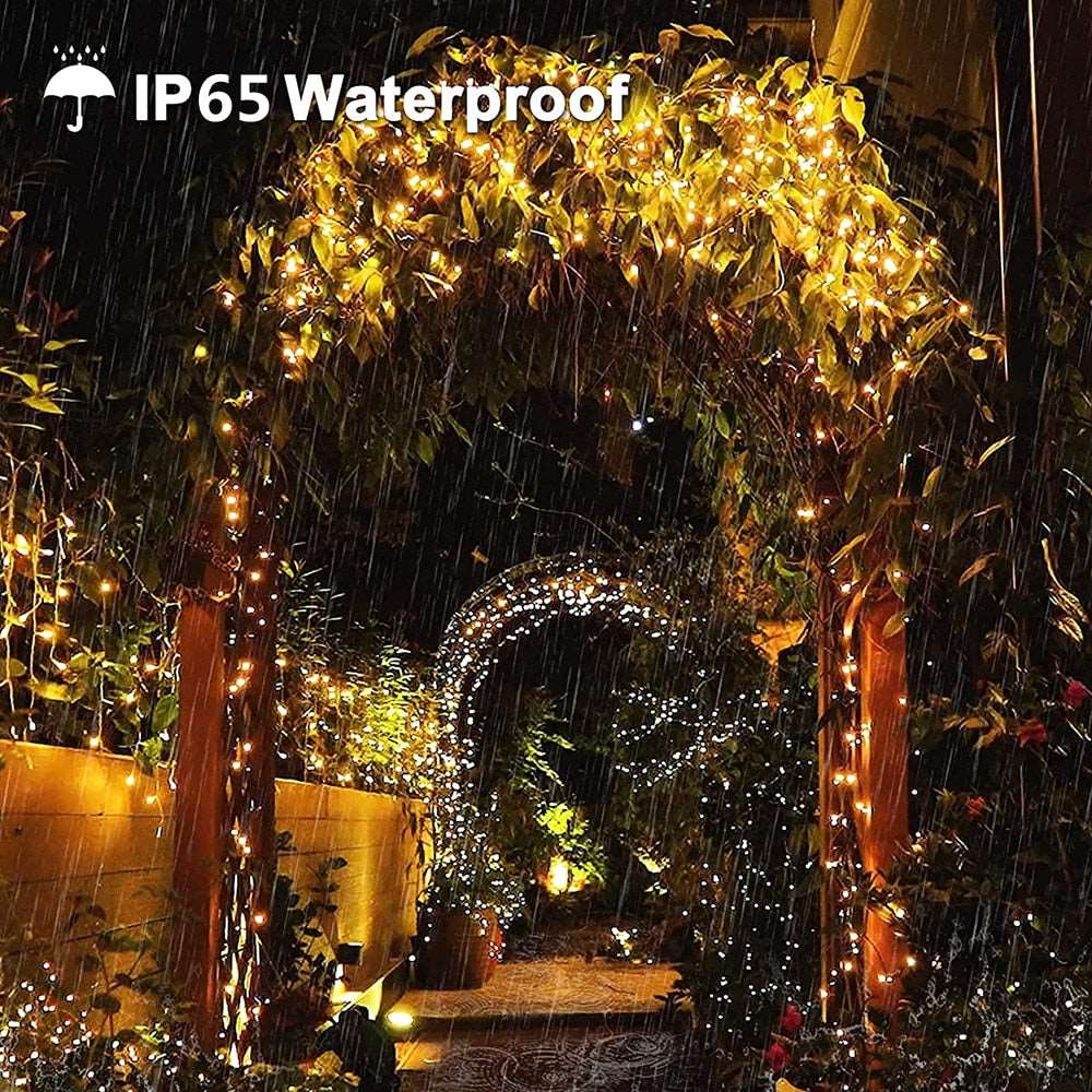 12M 100LEDs Solar Power LED String Lights Waterproof String Fairy Lights  For Holiday Christmas Party Decor Lights Garden Garland Outdoor Lamp - buy  12M 100LEDs Solar Power LED String Lights Waterproof String